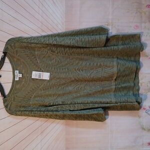 John Paul Richard Mojave Oliver Semi Sheer Knit Blouse Style W7878609J 2XL